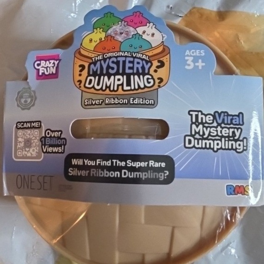 RMS Crazy Fun Viral Mystery Dumpling Silver Ribbon Edition Squishy Toy New